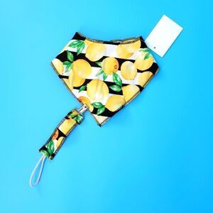 ❤️ Baby Gender Neutral Lemon Double Layer Bib with Pacifier holder